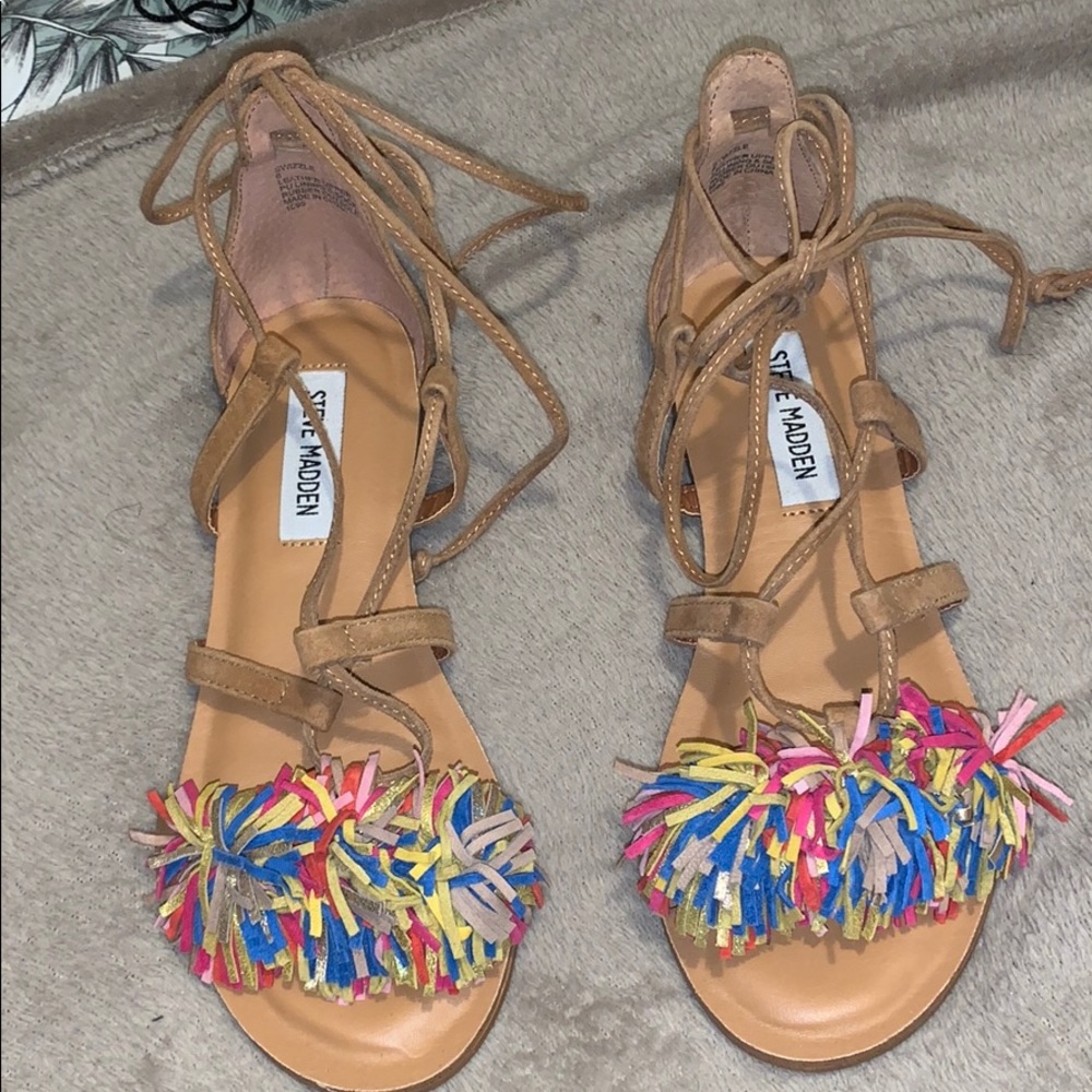 Steve Madden Multicolor fringe sandals
